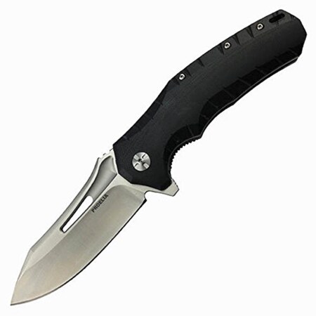Proelia Proelia TX020 Folder 4in Silver Drop Blade Black G-10 TX020